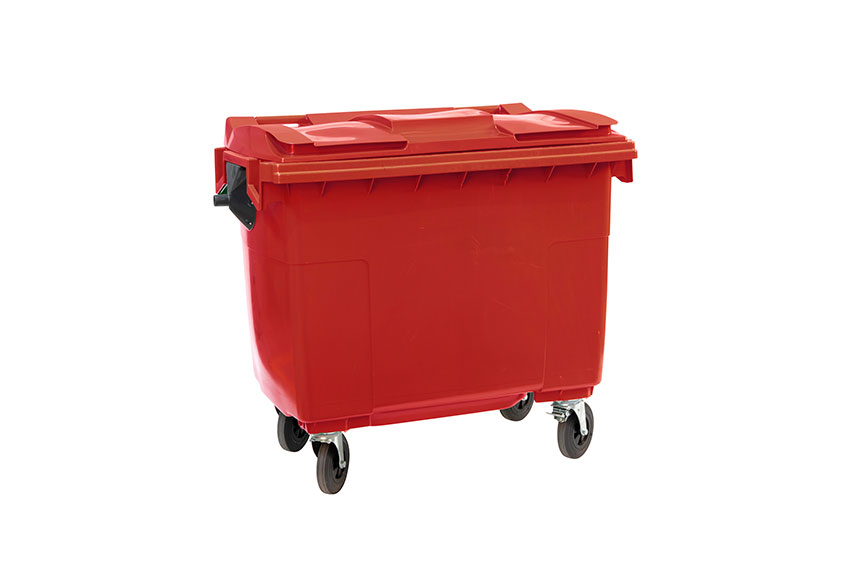 Maxi-container 4 casters - 660l - coloured body + coloured lid 