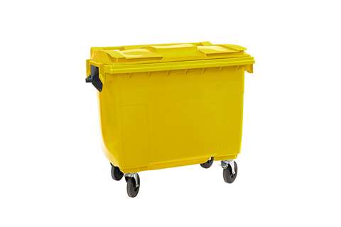 Maxi-container 4 casters - 660l - coloured body + coloured lid