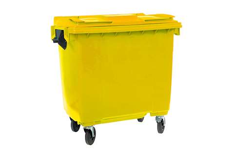 Maxi-container on 4 casters - 770l - coloured body + coloured lid