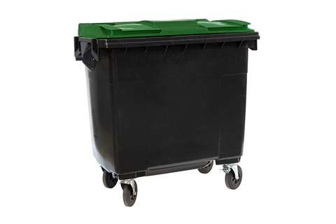 Maxi-container 4 swivel castors - 770l - gray body + colored lid