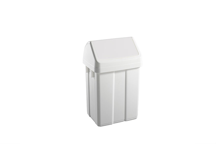 Waste bin with hinged lid 12l - 250x200x400mm 