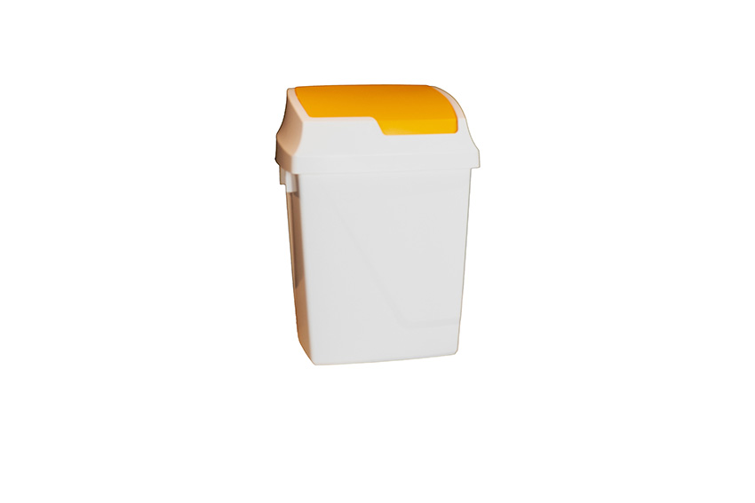 Waste bin with hinged lid 25l - 330x270x520mm 