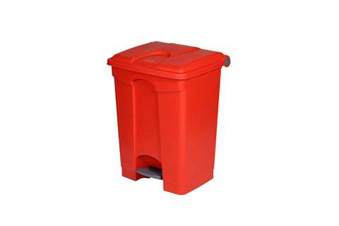 Rectangular step-on waste bin 70 l - 495x412x673mm