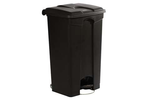 Rectangular step-on waste bin 90l - 500x412x820mm