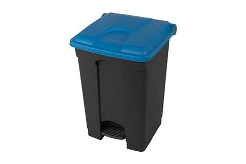 Poubelle rectangulaire à pédale 45l - corps + couvercle recyclés 410x398x600mm